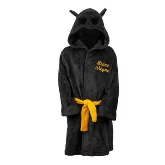 Bruce Wayne Batman bathrobe. with mask hood.  size xs 4-5 - Picture 8 of 8